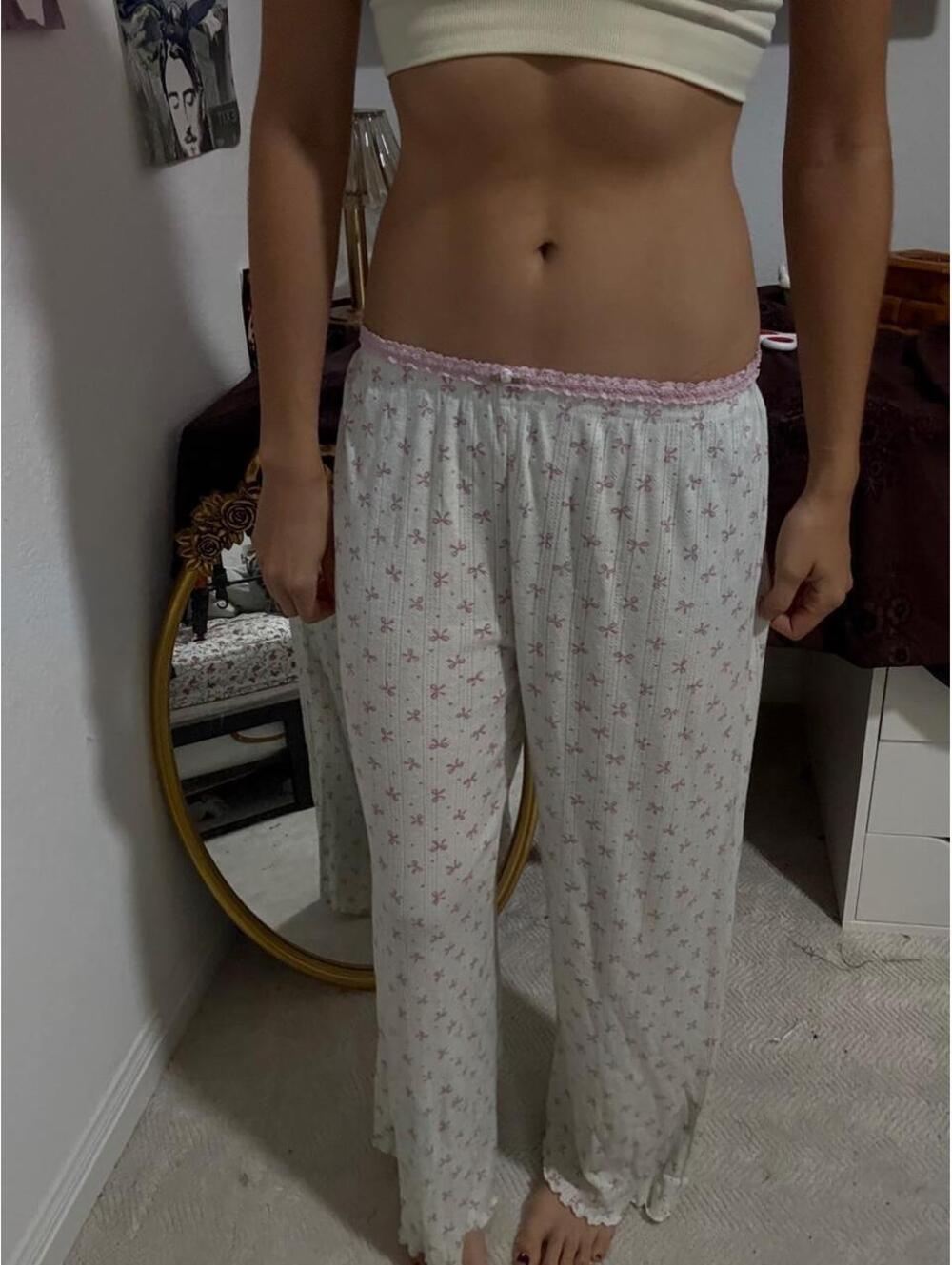 Women's White and Multi Pajama